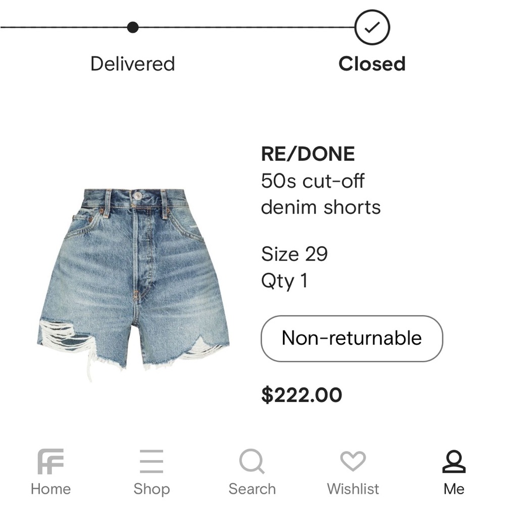 Re-Done 50’s cut off denim shorts